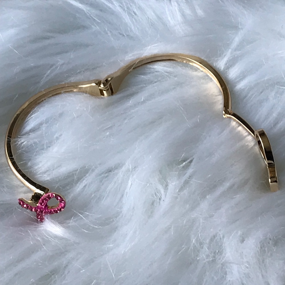  AWARENESS BRACELET GOLD WT PINK STONE - Picture 6 of 7